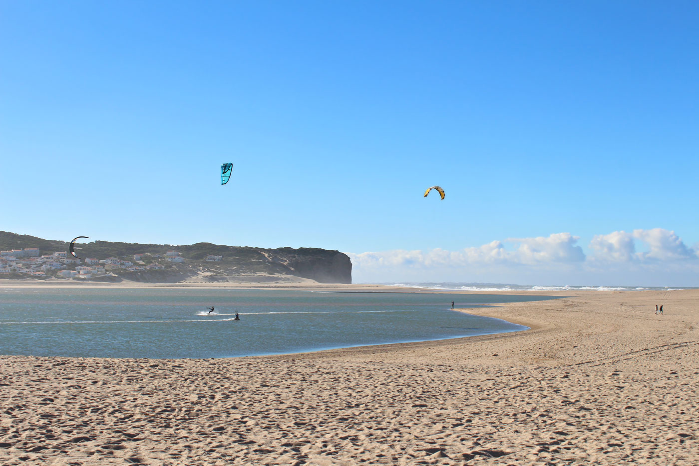 Obidos lagoon Portugal kitesurfing
