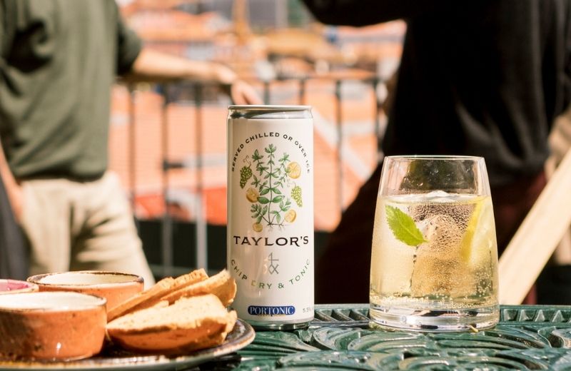 Port Taylor's ready-to-drink white Port & tonic in a can