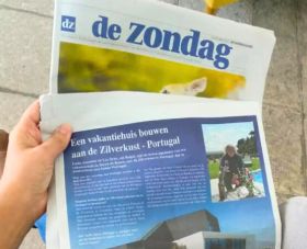 Immo Portugal featured in a Dutch newspaper with an advert on buying property in Portugal