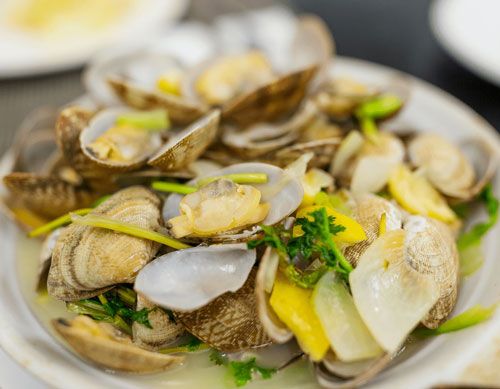Traditional Portuguese dish of clams