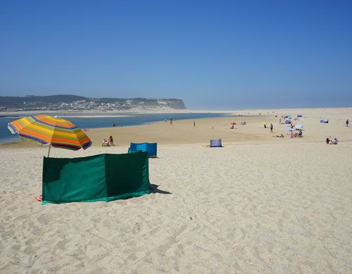 Foz do Arelho beach in Portugal 