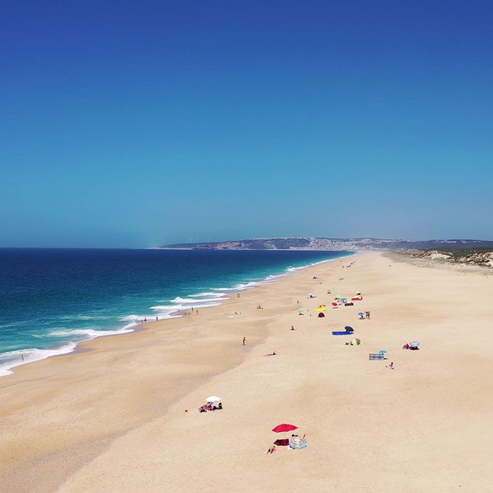 Salgado Beach in Portugakl